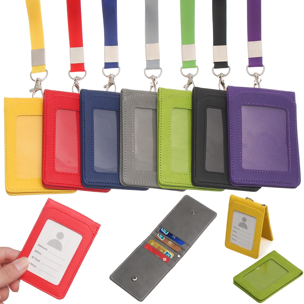 1 шт. высококачественный держатель для карт из искусственной кожи код работника