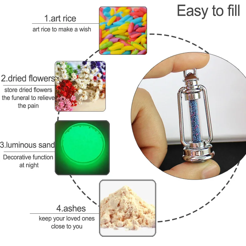 Стеклянная флакон 3 шт. стеклянные подвески медные контейнеры рисовые украшения