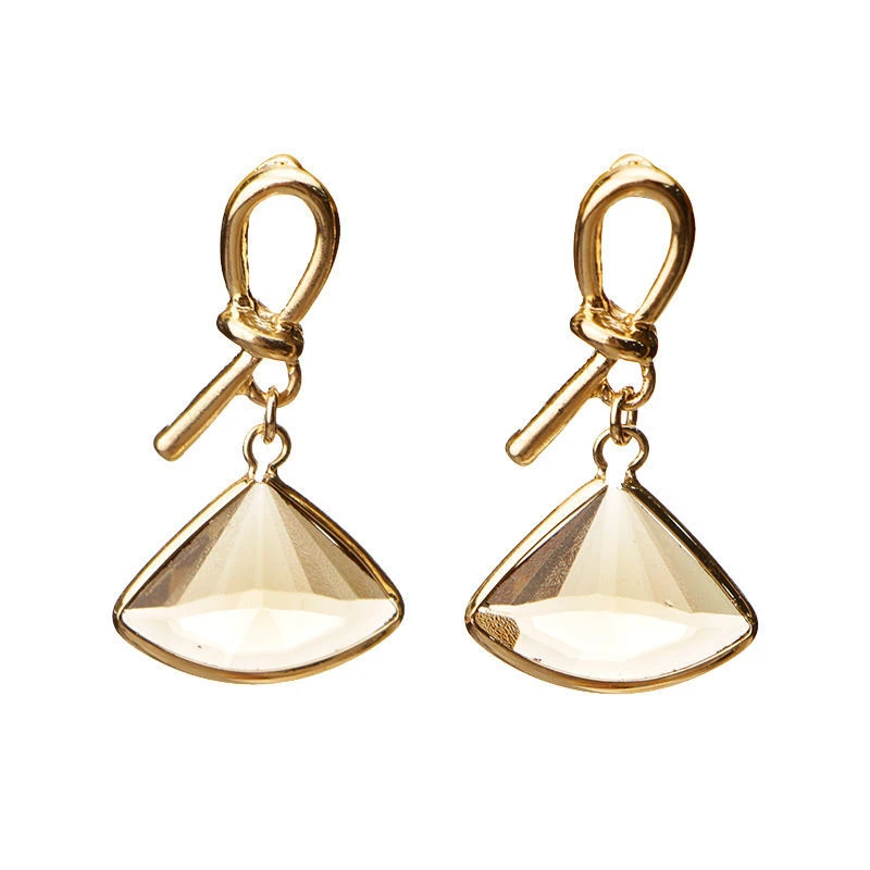 

crystal dangle earrings 925silver needle earrings 2021 trend eardrop souvenir geometric figure birthday