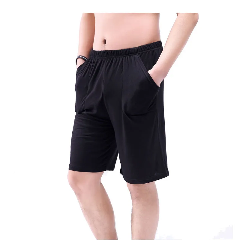 Шорты мужские оверсайз до колен домашние штаны из модала свободные большие