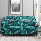 Эластичный чехол для дивана с тропическими листьями, эластичный чехол для дивана, секционный чехол для гостиной, защита мебели, чехлы на сиденья