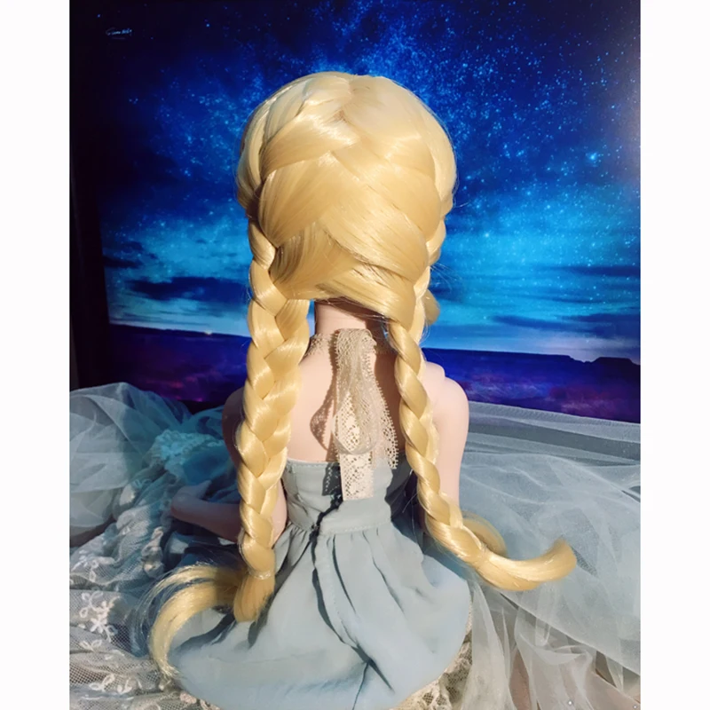 Bybrana 1/3 1/4 1/6 BJD SD парики длинные прямые двойные твист плетеные волосы из