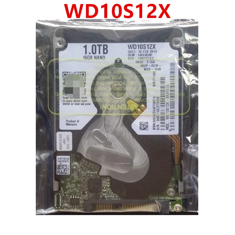 

Original New SSHD For WD 1TB 2.5" SATA 6 Gb/s 16MB+16G 5400RPM 7MM For Internal Hard Disk For Notebook HDD For WD10S12X