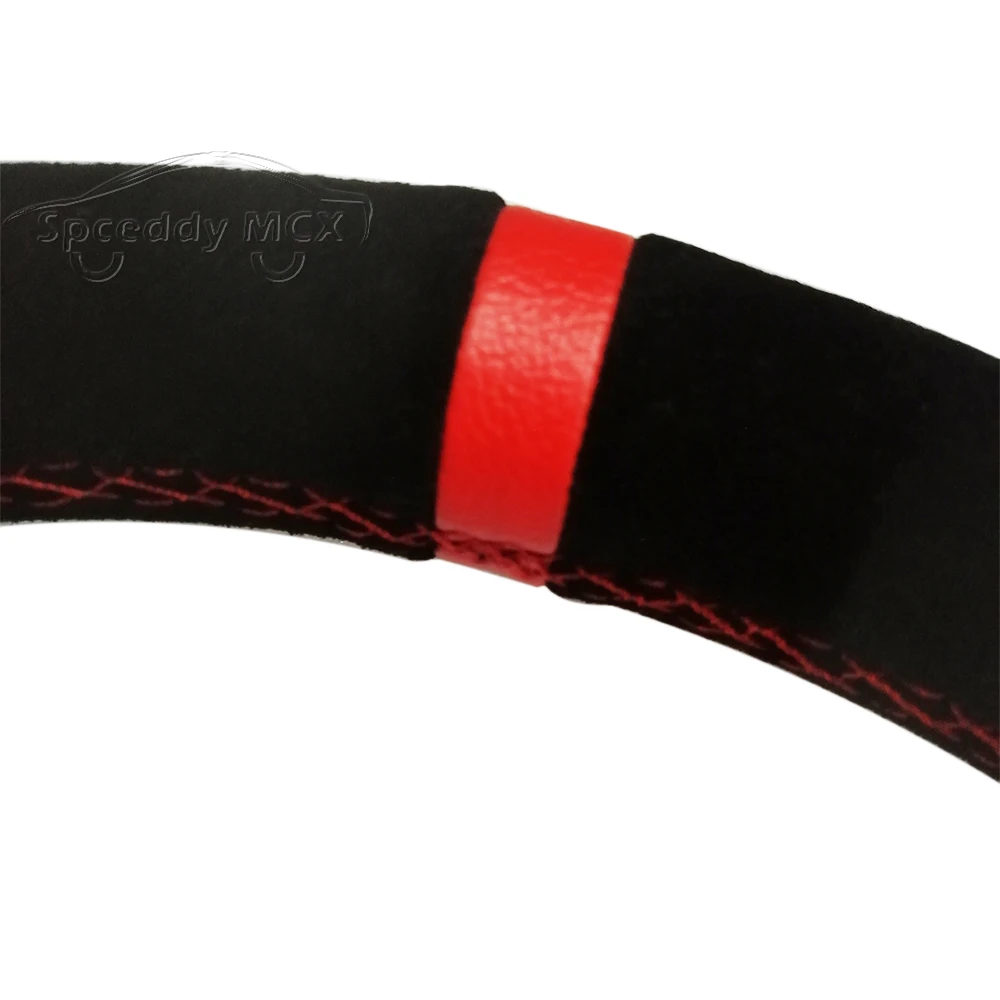 Автомобильное рулевое колесо Spceddy MCX 14 дюймов 350 мм Гоночное Спортивная замша кожа