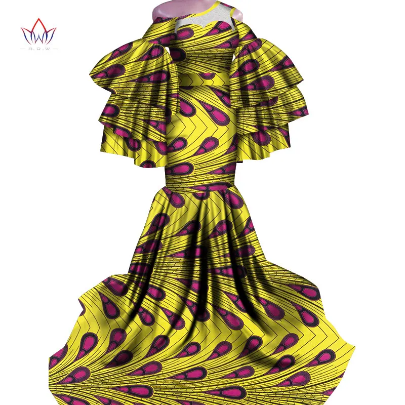 Платье Горячая Vestidos Дашики женское платье хлопок Принт традиционная африканская одежда рыбий хвост и земля одежда для женщин WY4336 - Цвет: 9