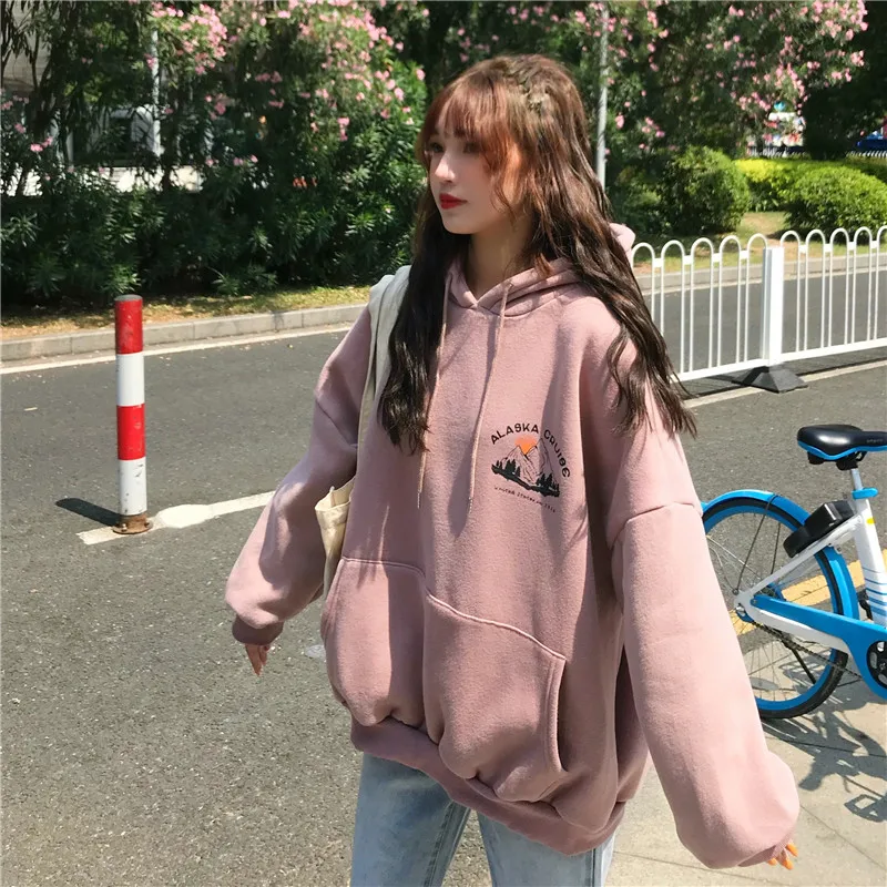 

Sweatshirts Female Hoodies Thick Women Pullover Tops Long Sleeve Women's Hoodies Harajuku Woman Hoodie Hooded for Lady Clothes