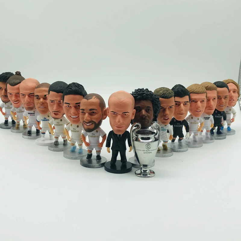 Soccerwe 7cm Height Player Cartoon Figures RM# Soccer Dolls White Kit Toni Sergio Figures 2022