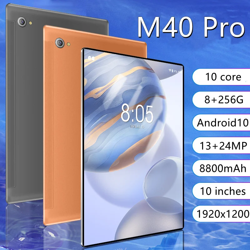 Планшет M40 Pro 10 ядер MTK Helio P60 дюймов 8 Гб ОЗУ 256 ПЗУ android 0|Защитные экраны для