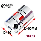 Гибкий зажим сливового соединения серии CF-03BW, размер вала, ЧПУ Зажимная Муфта 810121416182022 мм D40 L65, 1 шт.