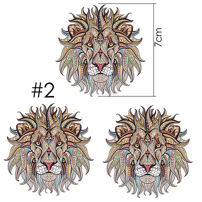 Термоклейкие нашивки для одежды термонаклейки с утюгом в виде льва простой