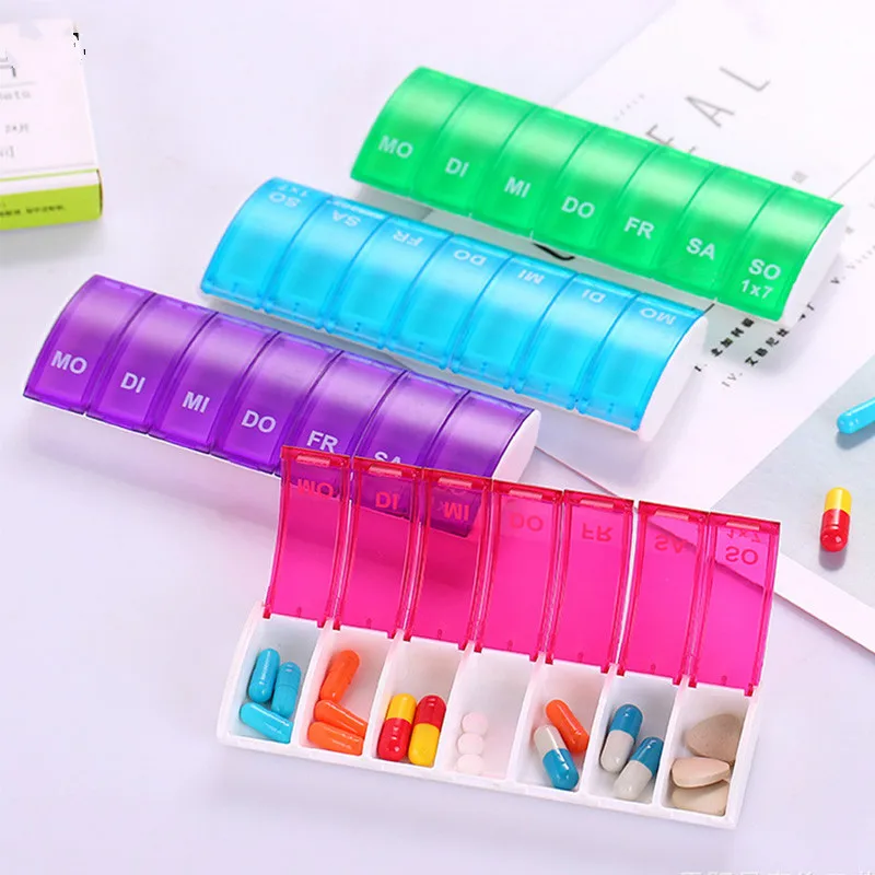 Чехол для таблеток 7 дней коробка с зажимом органайзер чехол разветвитель