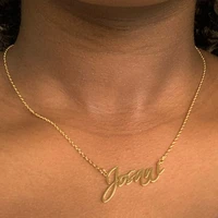 personalized custom handwritten name necklace art signature nameplate necklace unique memorial jewelry for men women handwritten