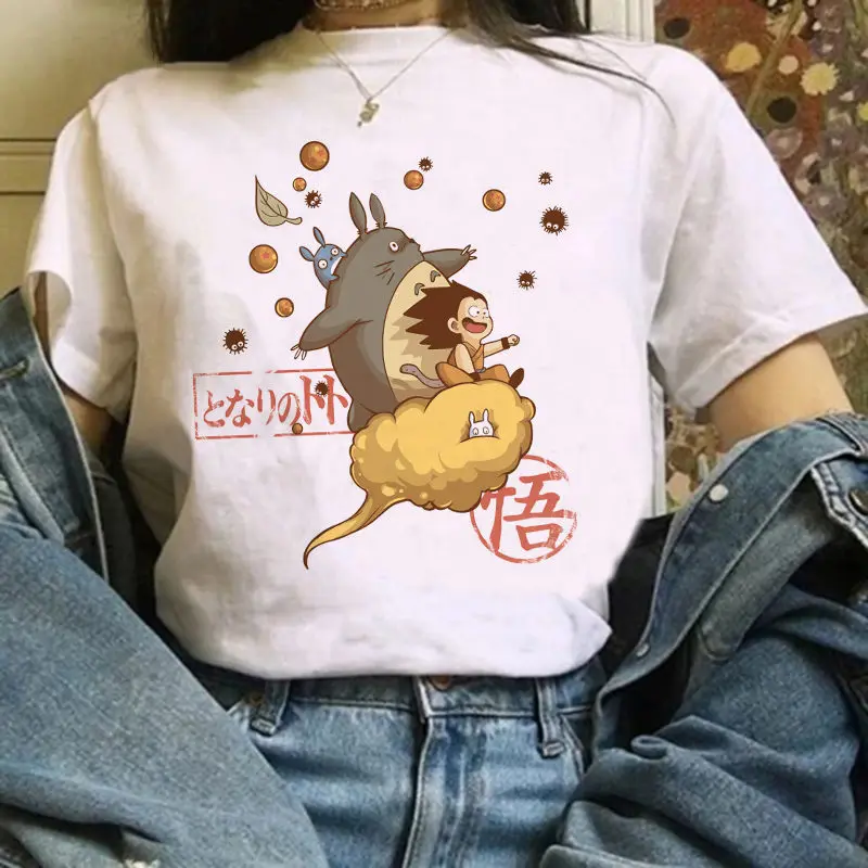 Женская футболка Del Fumetto di с изображением Тоторо Mille e Chihiro stampata Studio Ghibli Maglietta anime