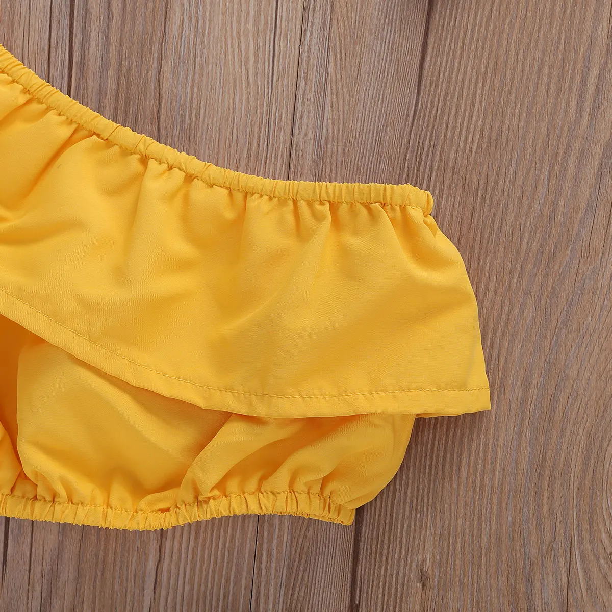 2020 летняя одежда для малышей Одежда маленьких девочек Топ с оборками на одно