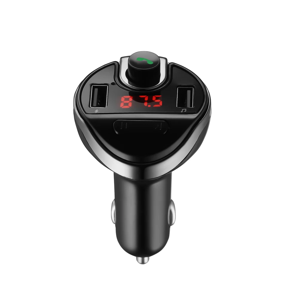 

Car Bluetooth FM Transmitter HiFi Stereo Radio Adapter Hands Free Car Kit MP3 Player Dual USB Car Charger Supports TF Card