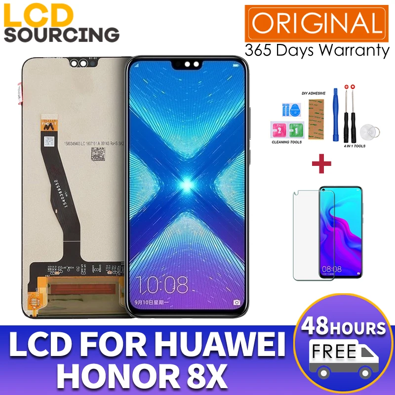 6," для huawei Honor 8X lcd кодирующий преобразователь сенсорного экрана в сборе+ рамка для Honor 8 X дисплей Замена JSN-L21 L42