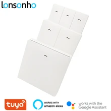Lonsonho, Wifi, умный переключатель, 220 В, ЕС, Великобритания, кнопочный настенный светильник, переключатели Tuya Smartlife, беспроводной пульт дистанционного управления Alexa Google Home