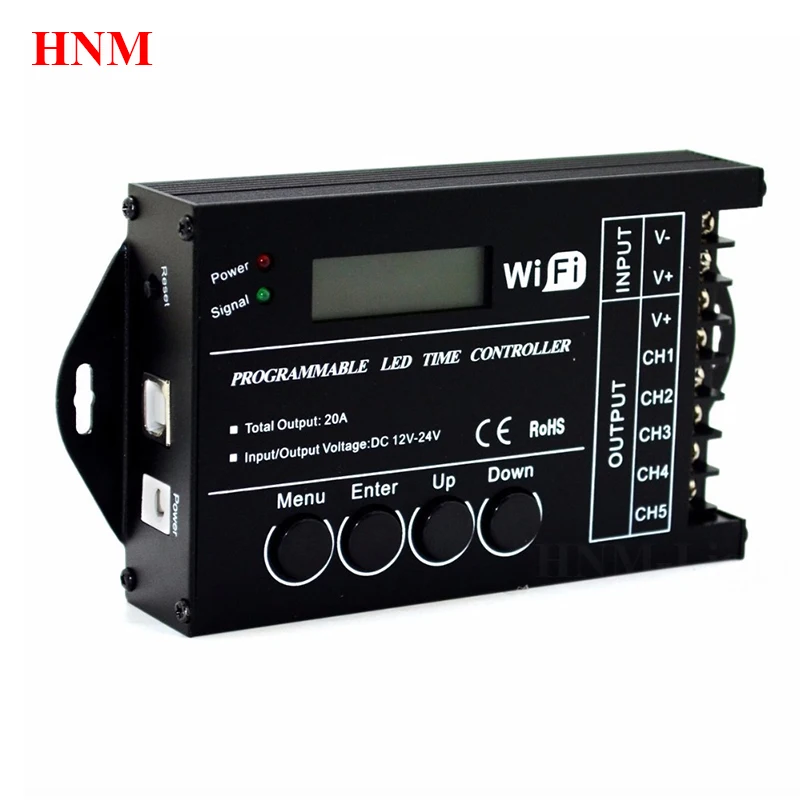 New WiFi TC421 Time Programable RGB LED Controller Dimmer TC420 DC12V 24V 5Channel Total Output 20A Aquarium Lighting Timer | Лампы и