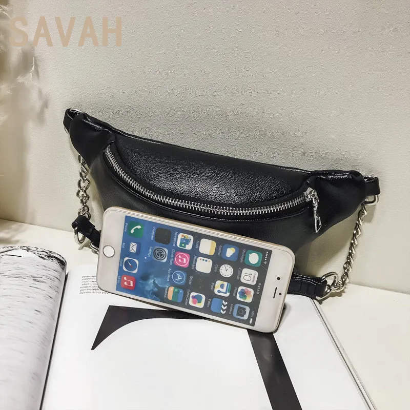 

Fashion New Style 100 Lap Lady Waist Bag Fashion Chain One Shoulder Oblique Span Fan You Small Waist Bag