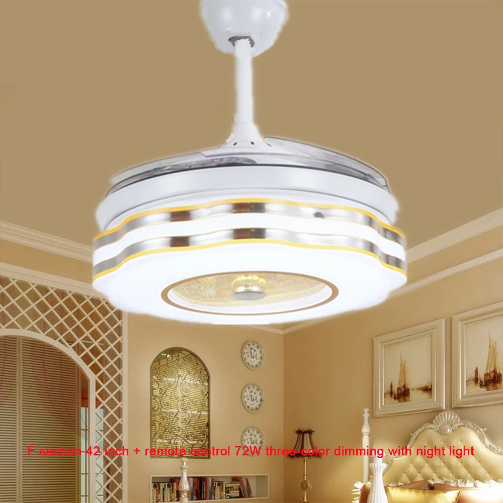 Современный 42 дюймов потолочный вентилятор светодиодный дистанционный пульт
