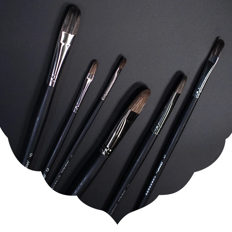 

1pc Paint Brushflat hair brush Propylene watercolor acrylic oil painting brush art painting brush 0.4~2.6cm