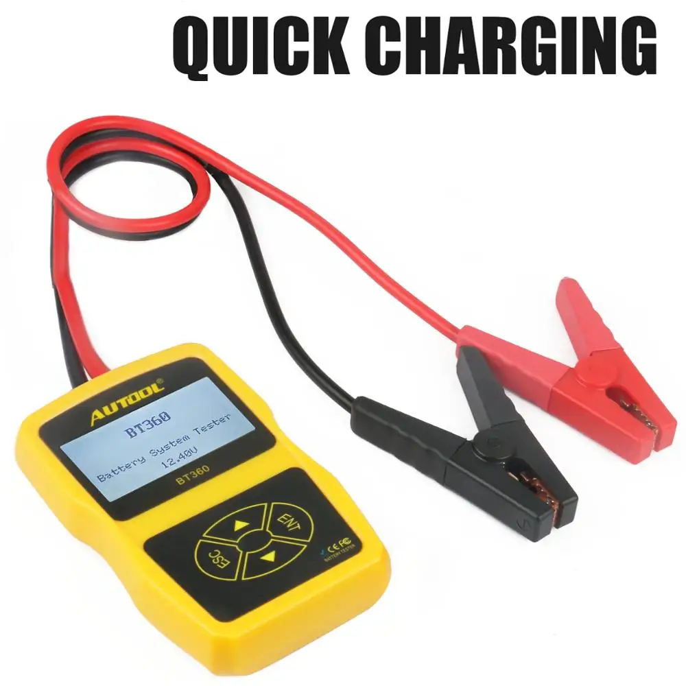 AUTOOL BT360 12 в автомобильный тестер батареи анализатор диагностический аккумулятор