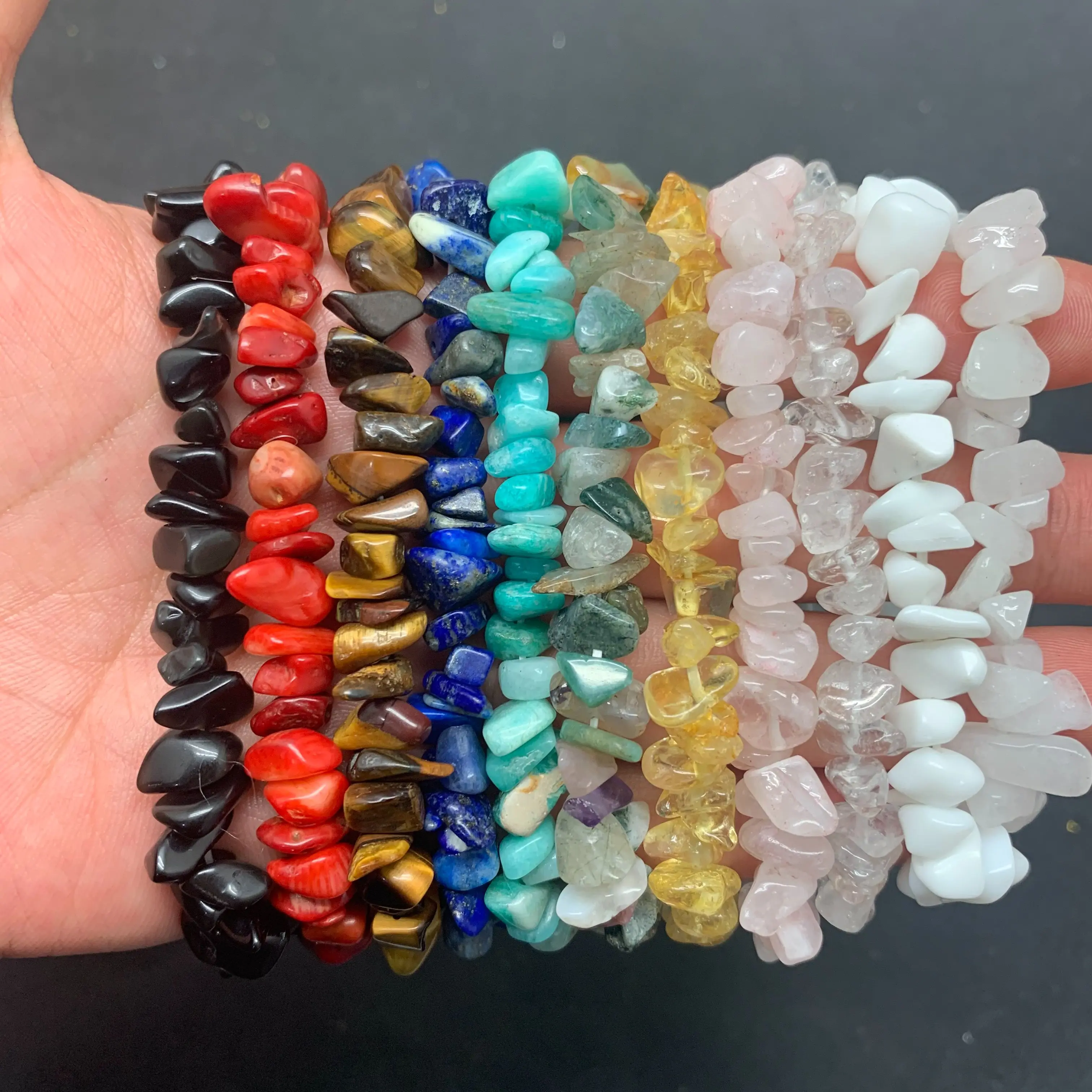 Vintage Natural Stone Bracelets for Women Gravel with Pearl Bracelet Handmade Strand Fashion Jewelry Gift | Украшения и