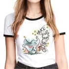 Футболка женская с принтом слона Дамбо, милый топ в стиле унисекс, с мультяшным принтом, в стиле Харадзюку, в Корейском стиле, лето