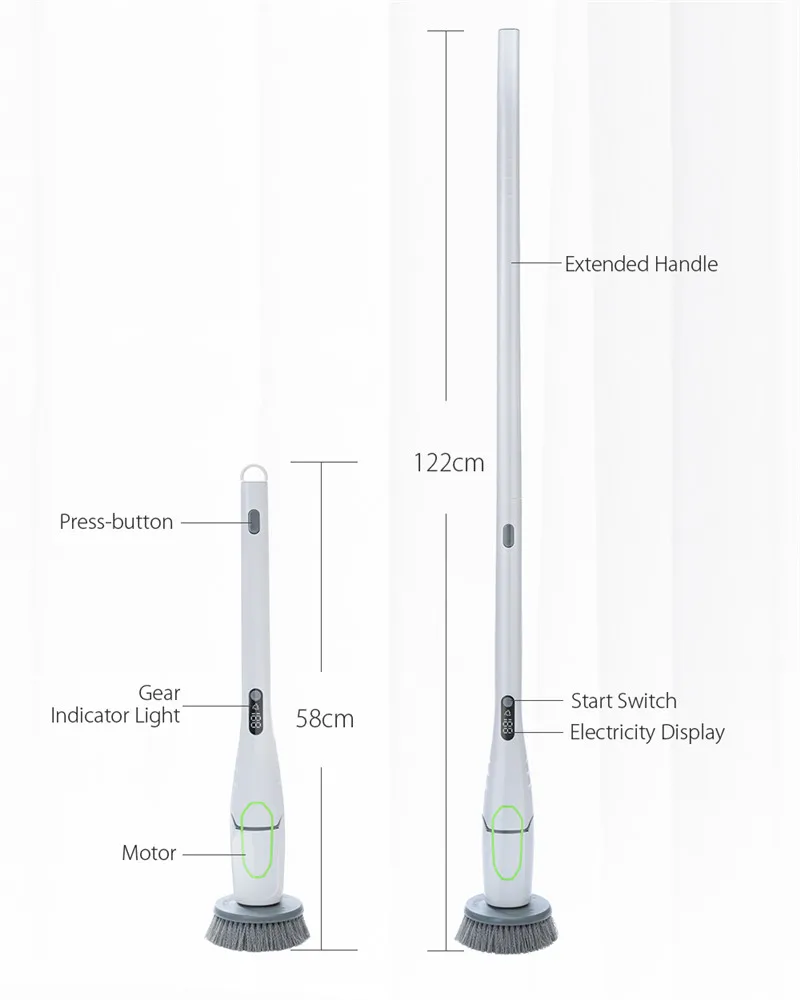 

DIGOO DG-QXJ100 Electric Cleaning Brush USB Charging Waterproof Cleaner Wireless Clean Bathroom Kitchen Home Cleaning Tools