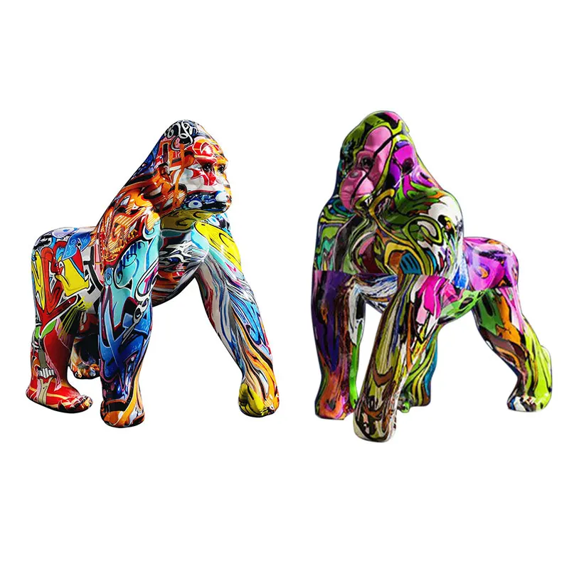 

Креативное украшение, красочная Горилла, креативные поделки, вход в дом, вино, украшение в подарок