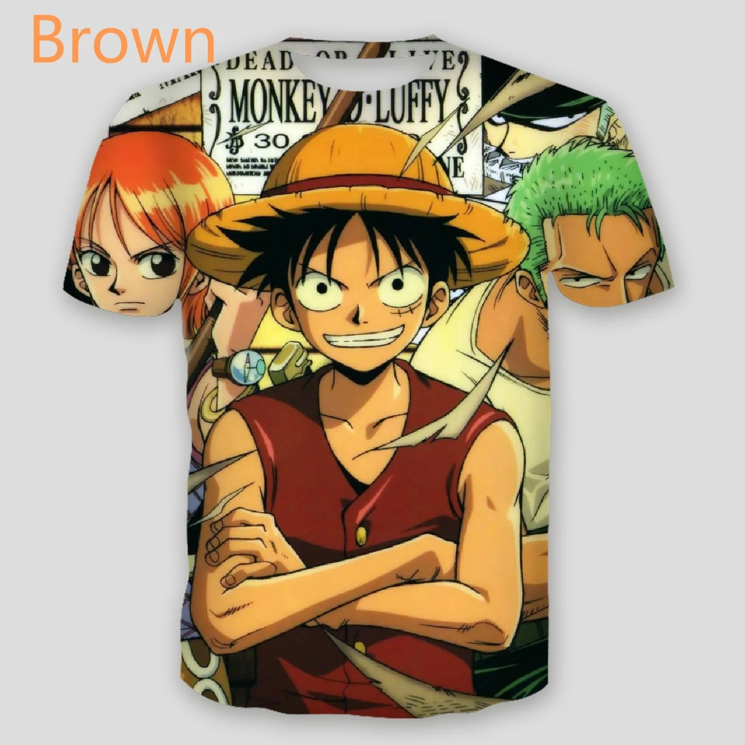 Лето Аниме Косплей одна деталь Луффи/dragon Ball одежда Повседневная футболка с короткими рукавами