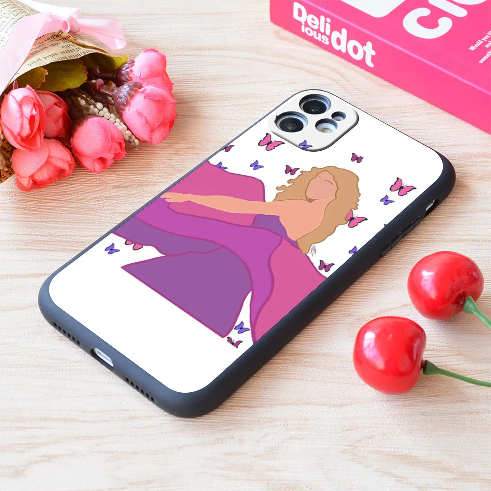 

For iPhone Speak Now With Butterflies Print Soft Matt Apple Case