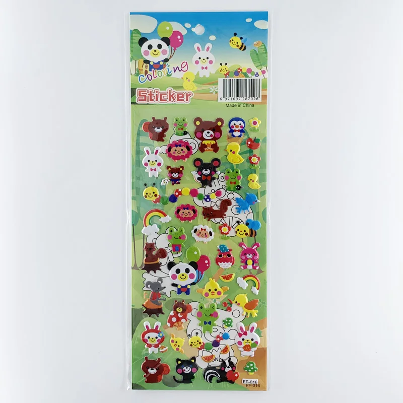 4 листа/уп наклейки для ногтей комплект Симпатичные животные панда с