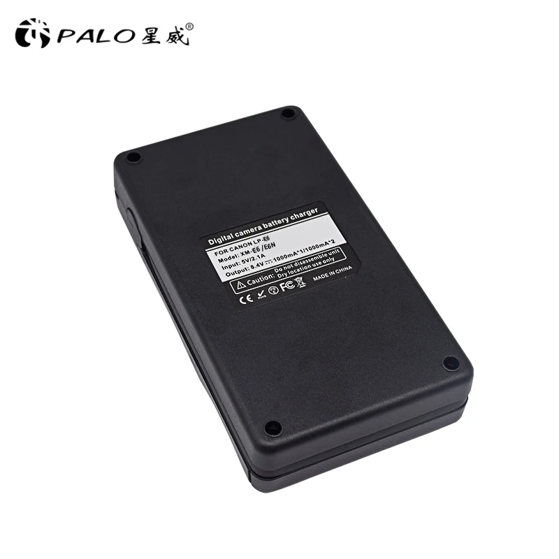 PALO LP-E6 LP E6 LPE6 USB быстрое зарядное устройство для камеры ЖК-дисплей для Canon 5D Mark II III 7D 60D EOS 6D 70D 80D батарейный блок