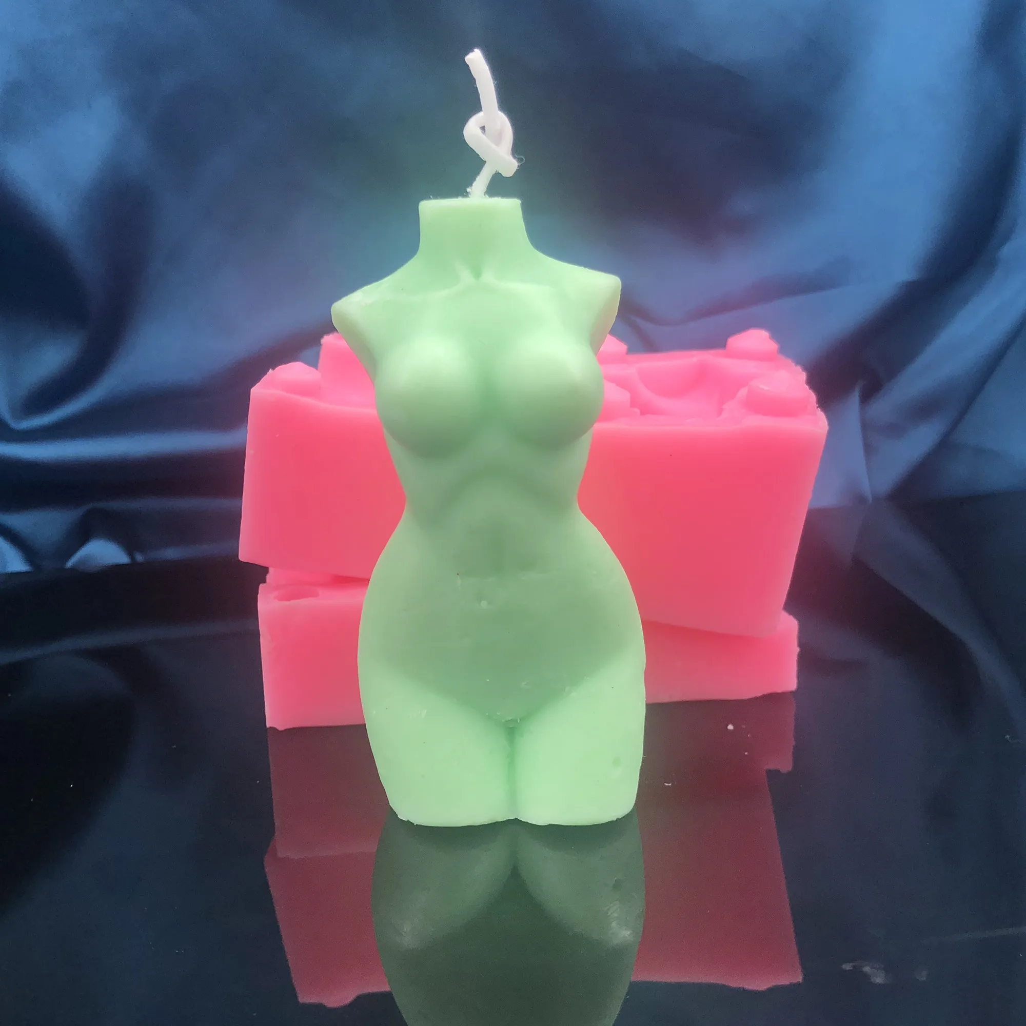 Силиконовая форма для женского торса в виде свечи 3D невооруженного тела