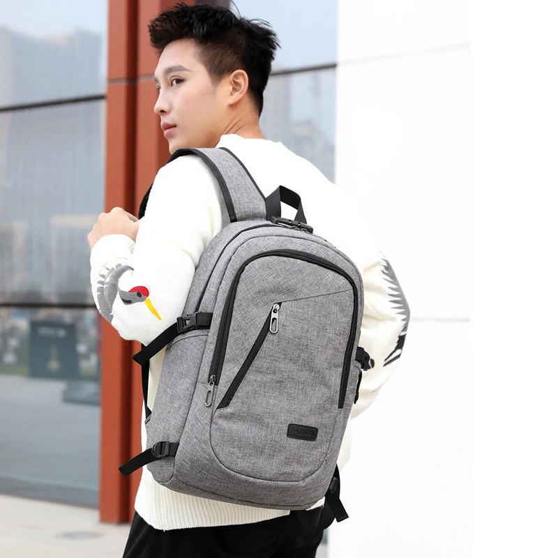 

Password Lock Anti Theft Backpack Men 15.6 Inch Laptop Backpack Male Usb Charging Oxford School Bag for Boys Teen 2021