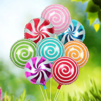 5 шт. 18 дюймов красочные конфеты Фольга воздушные шары леденец на палочке