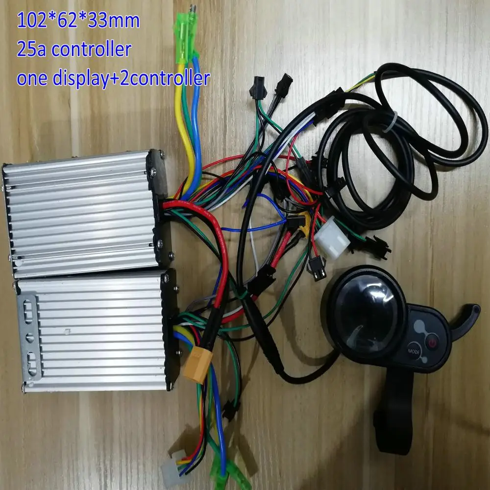 1* ЖК-дисплей с переключателем+ 2* контроллеры 48v52v60v25A 6MOSFET для электрический велосипедный скутер MTB мобильность трехколесный велосипед diy части