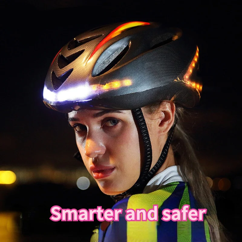 

Bicycle Helmet with Light Electric Scooter Smart Steering Helmet Road Bike Mountain Bike Riding Helmet Helmet