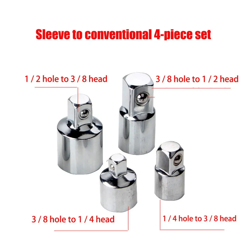 

1/4" 3/8" 1/2" Ratchet Wrench Adapter Chrome Vanadium Steel Sleeve Adapter Drive Socket Converter Wrench-sleeve Joint Converter