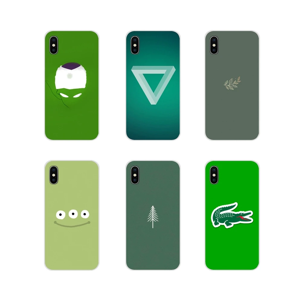 Зеленый минималистский рисунок прозрачный мягкий чехол Обложка для Apple iPhone X XR XS 11