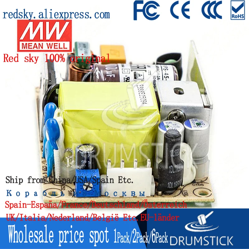 Meanwell RPS-45-12 12V 3.8A meanwell RPS-45 45 6 W одиночный выход медицинский тип | Строительство и