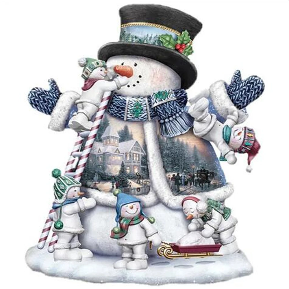 Ткань с принтом снежного шара 11CT Набор для вышивки крестом DMC нитки шитья ручной