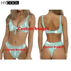 HYCOOL индивидуальный ваш собственный логотипизображениефото принт, сексуальный женский комплект бикини с бантом, комплект из двух частей, купальник, Летний Пляжный Купальник