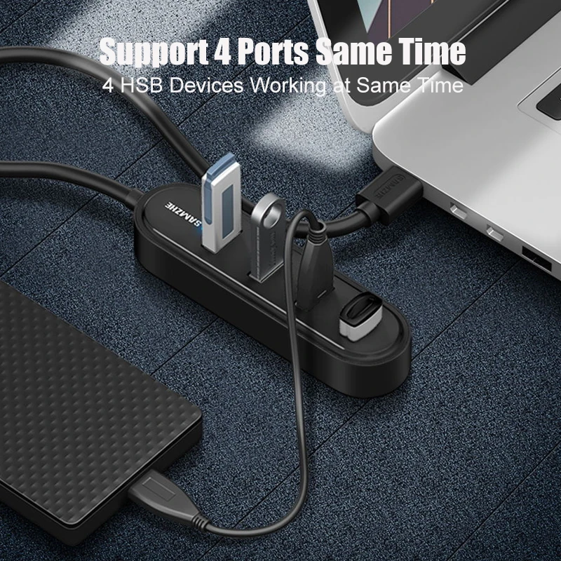 SAMZHE супер Скорость USB 3 0 4-Порты и разъёмы usb-хаб сплиттер настольный удлинитель 5