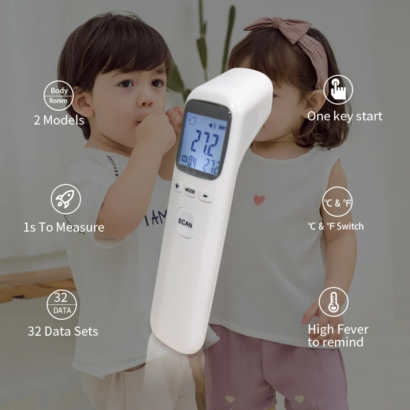 

Finger Pulse Oximeter Oximetro De Dedo Blood Oxygen Heart Rate Monitor Laser Infrared Thermometer Fever Non-Contact Termometr
