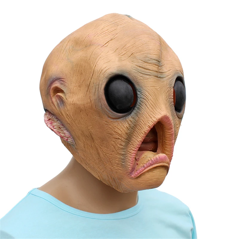 Alien Extraterrestrial Funny Latex Unisex Movie Cosplay Anime costume Prop Adult Animal Party Mask for Halloween | Тематическая