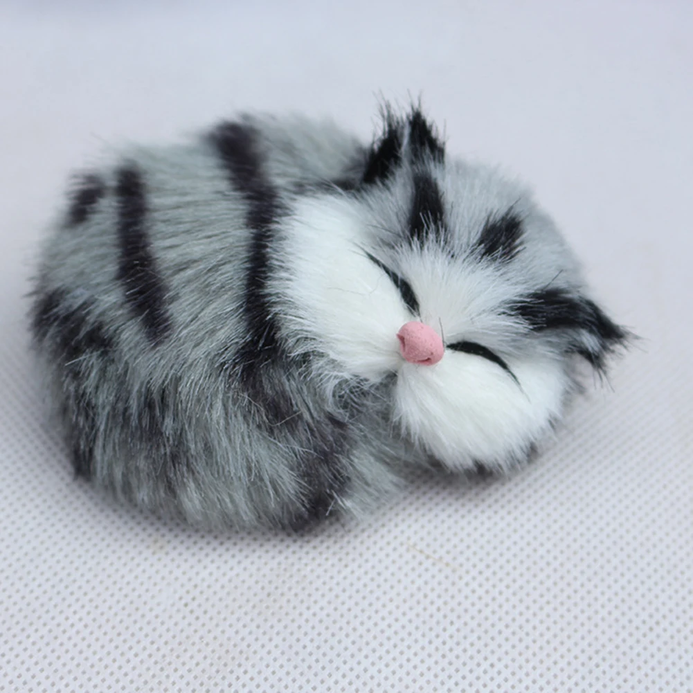 Милые имитации кошек котят со звуком плюшевая кукла игрушка миниатюрная фигурка