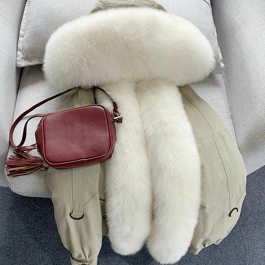 2019 настоящая меховая парка зимняя куртка для женщин из натурального меха лисы