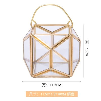 

Vintage Gold Candle Holders Elegant Simple Windproof Outdoor Nordic Style Candle Holders Metal Portavelas Home Decoration DG50CH